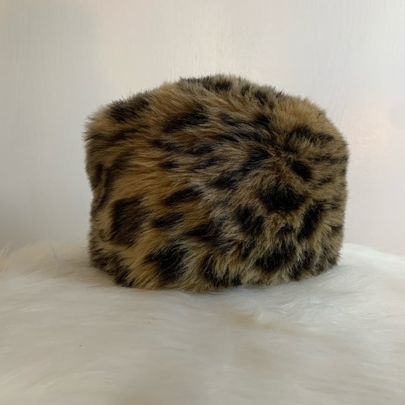 donna Salyers Accessories - Leopard Print Faux Fur Russian Style Winter Hat